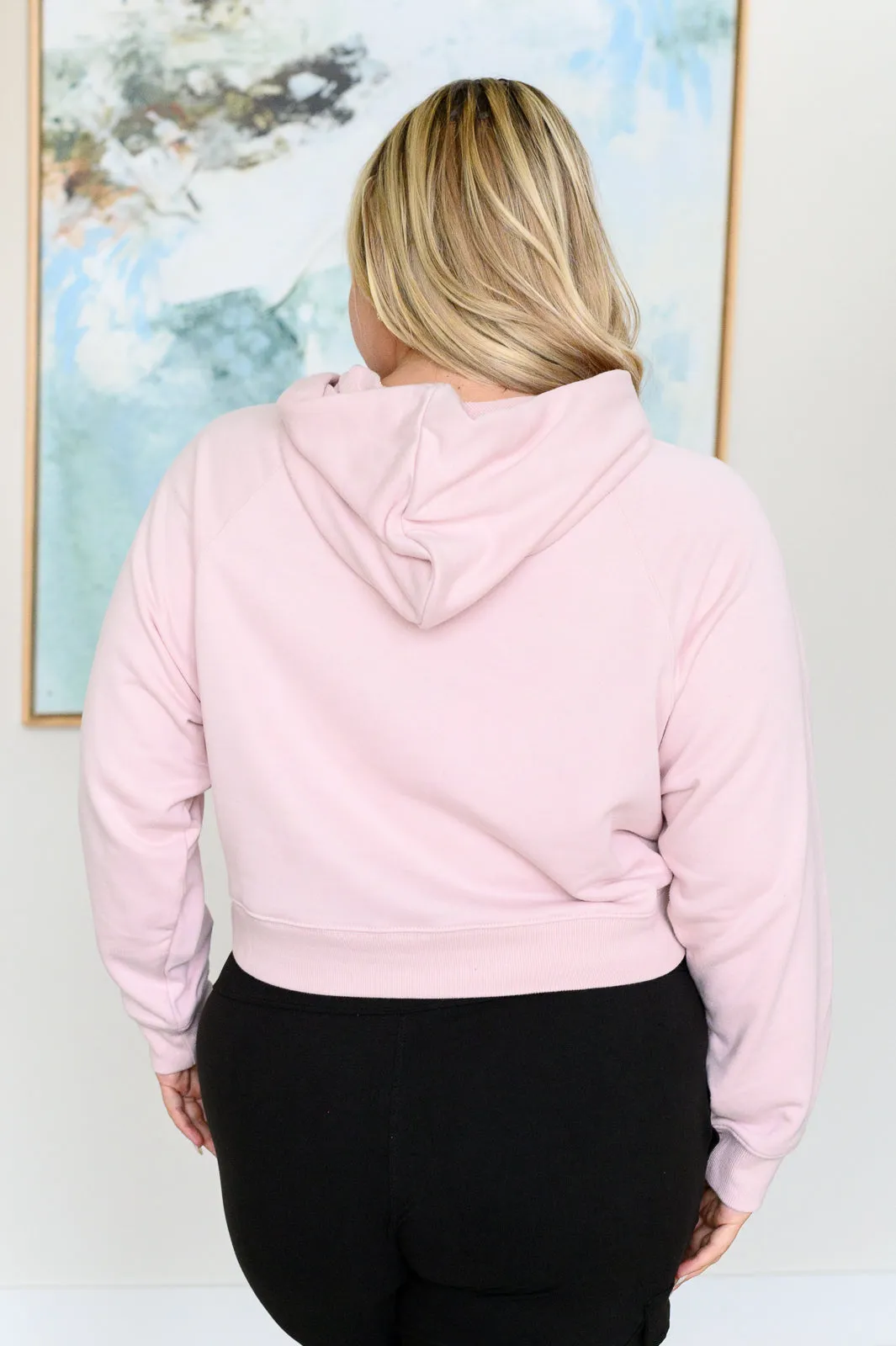 Baby Pink Cropped Hoodie
