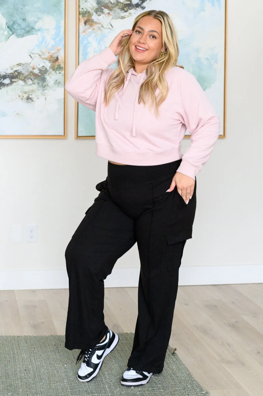 Baby Pink Cropped Hoodie