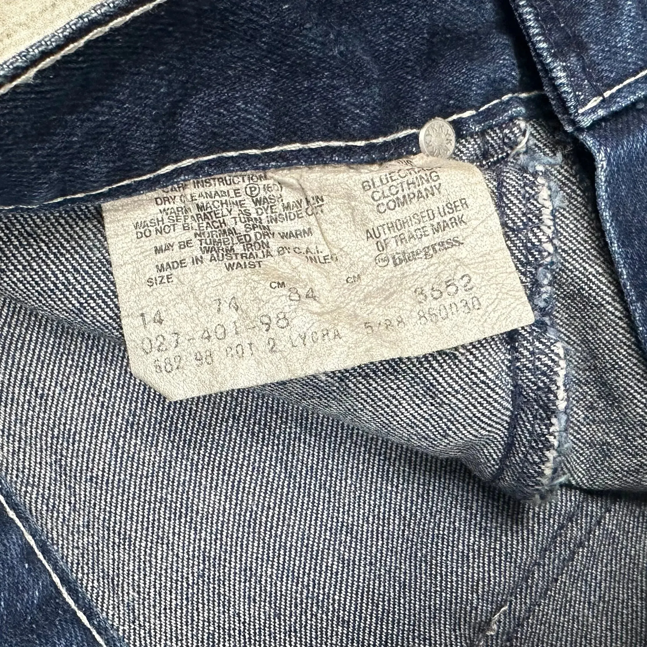 Bluegrass 1980's High Waisted Slim Australian Ladies Jeans - Suit Size 11