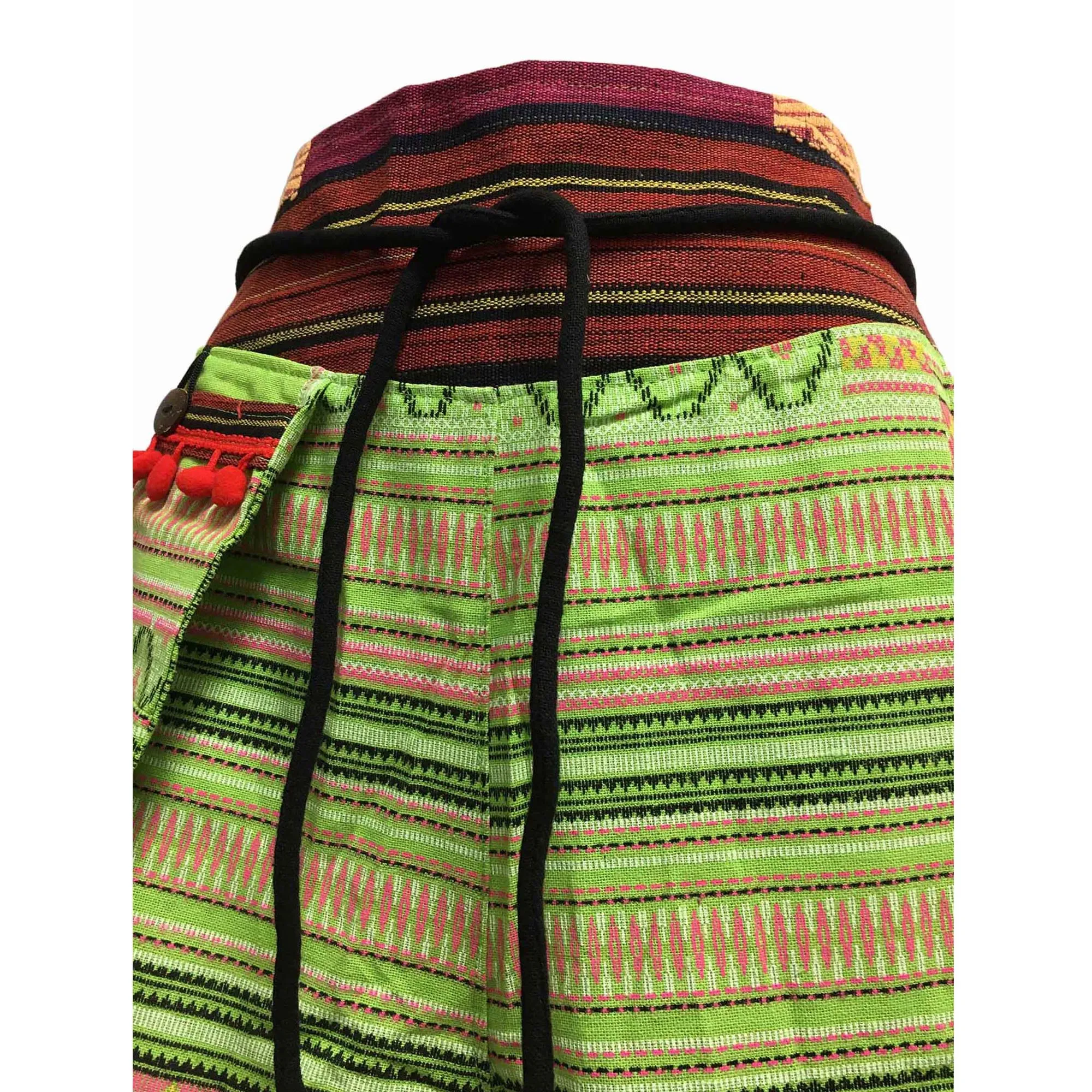 Bohemian Ethnic Samurai Gaucho Wide-Leg Harem Pants