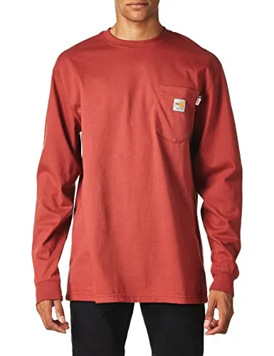 Carhartt 100235 Men's Flame Resistant Force Loose Fit Midweight Long-Sleeve Pocket T-Shirt