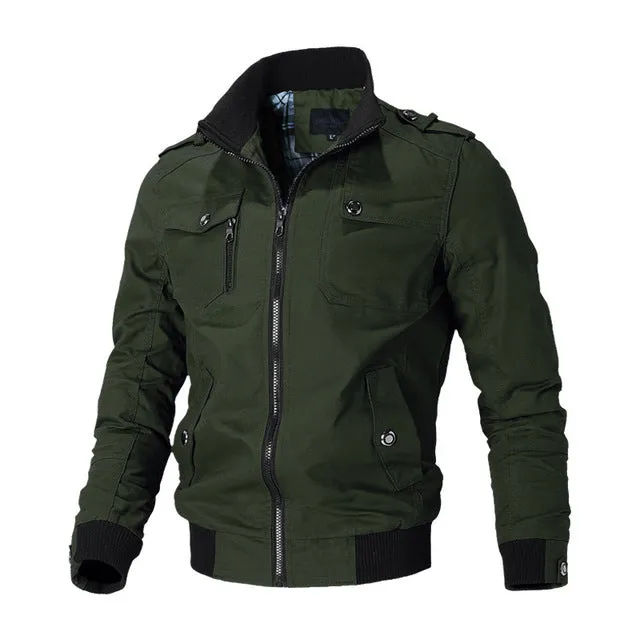 (Free Shipping) Bomber Jacket Men Fashion Casual Windbreaker Jacket