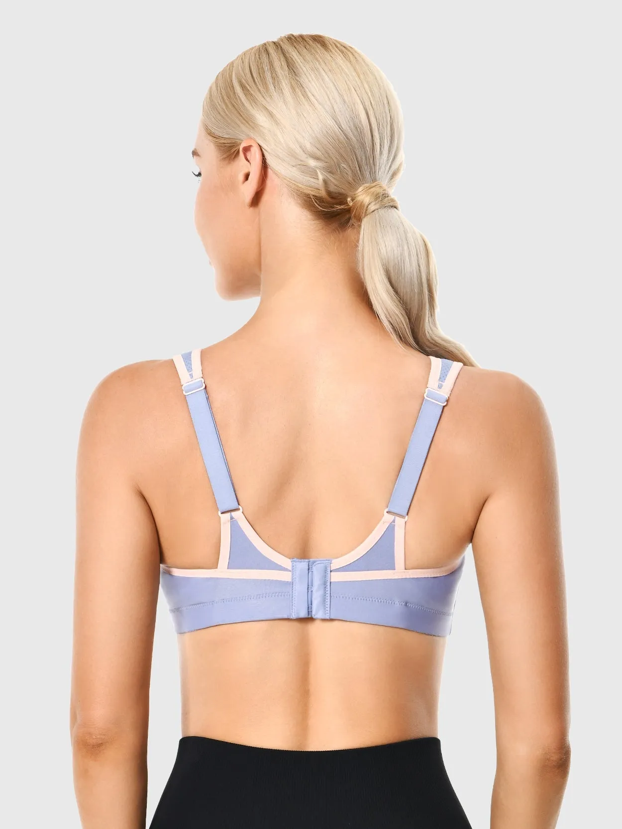 Full Coverage Adjustable Strape Wirefree Workout Bras Blue