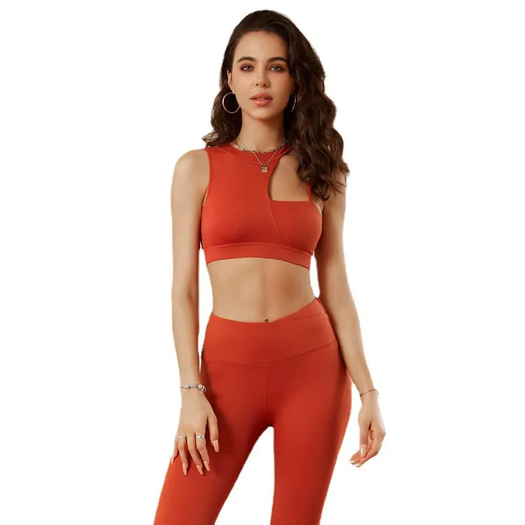 Hzori 2023 New Sports Underwear Shockproof Bra High Waist Hip Lift Running Fitness Pants Suit