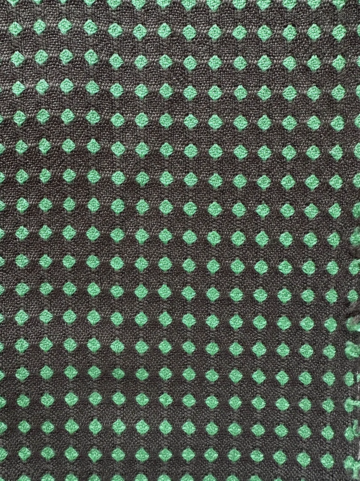 Italian Soft Diamond Dot Woolen Menthe/Warm Grey
