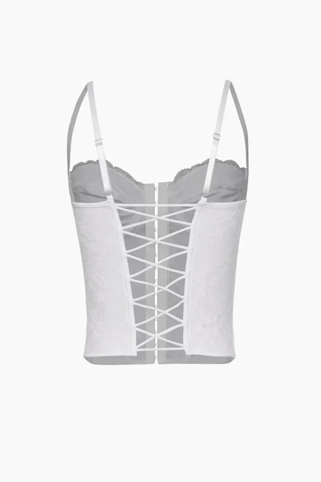 Lace Fishbone Cami Top