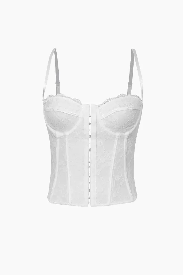 Lace Fishbone Cami Top