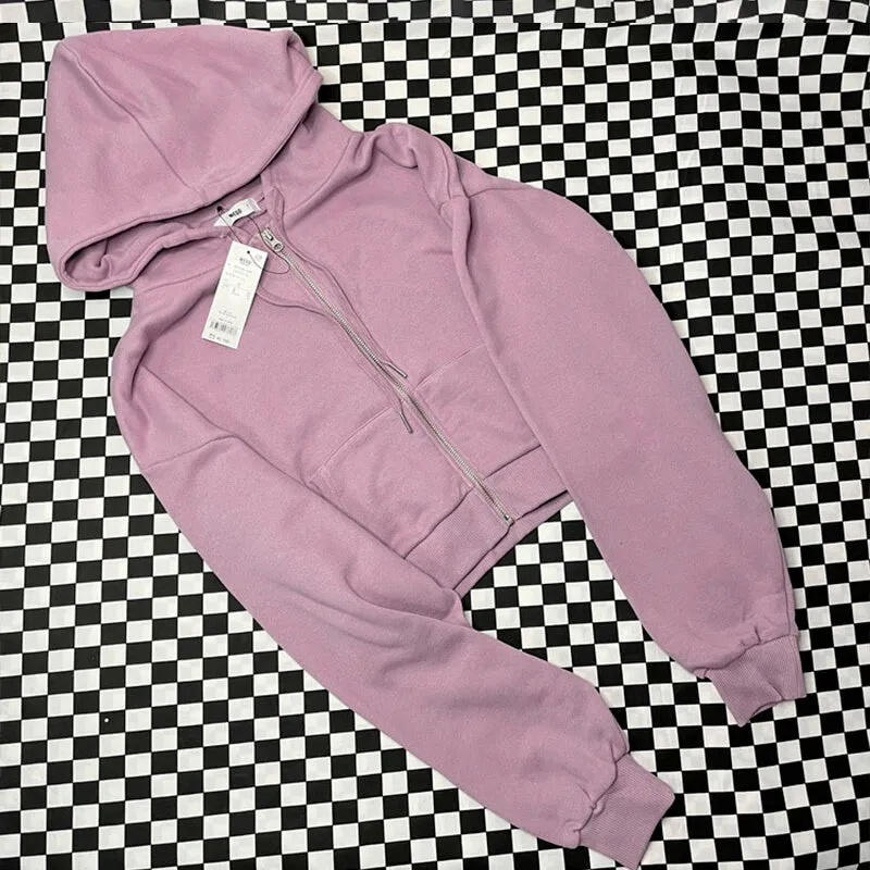 Pastel Purple Aesthetic Hoodie Cropped