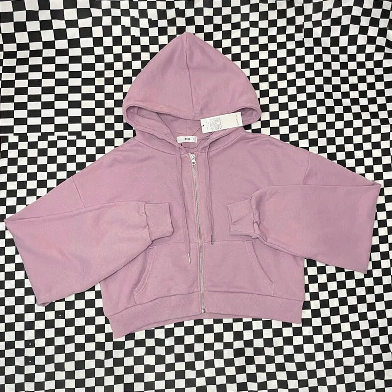 Pastel Purple Aesthetic Hoodie Cropped
