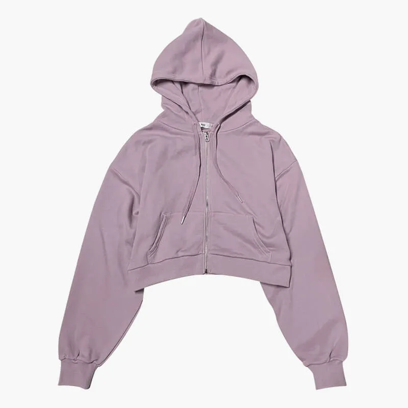Pastel Purple Aesthetic Hoodie Cropped