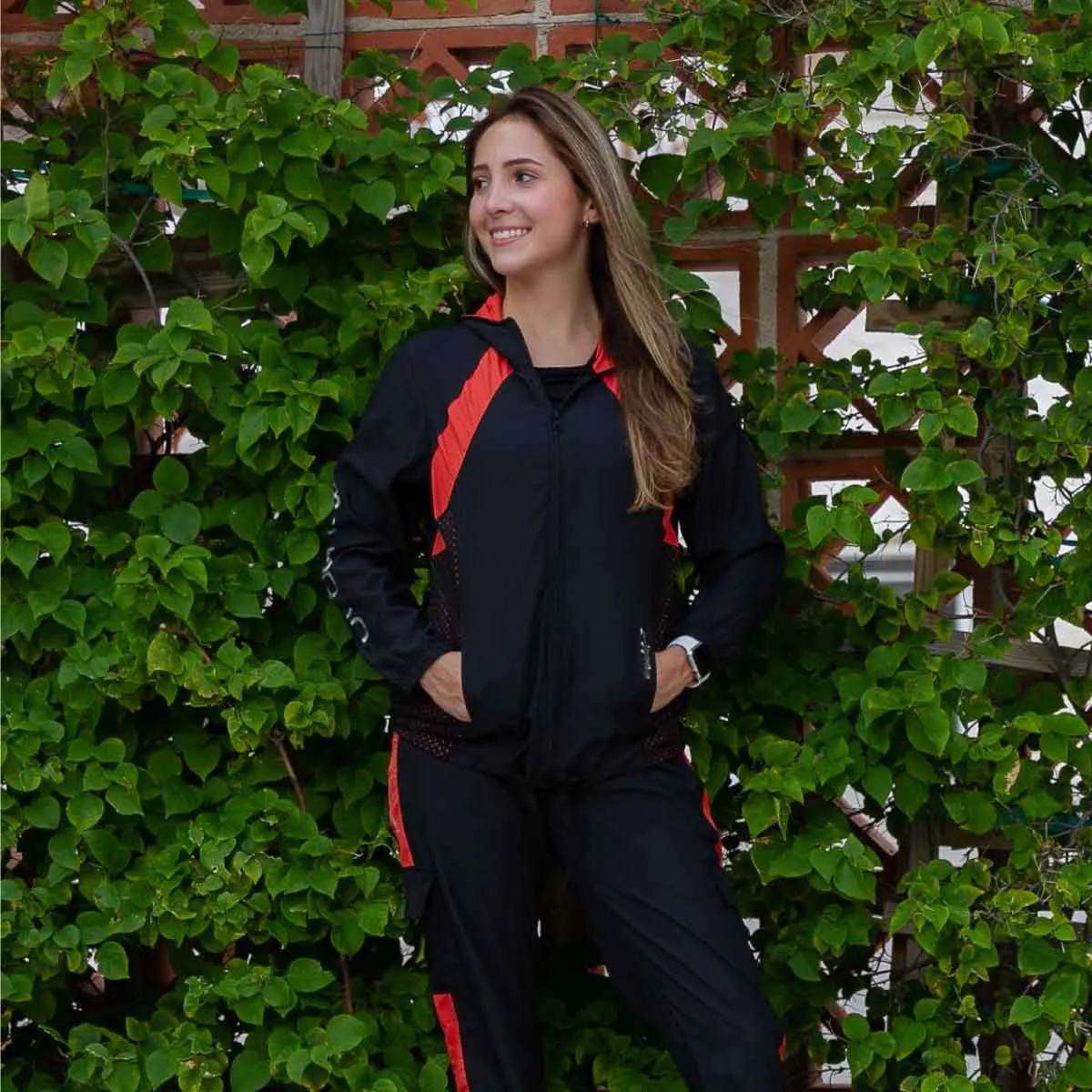 PROTECTIVE BLACK AND SEQUOIA WOMEN'S JACKET- FACE MASK INCLUDED