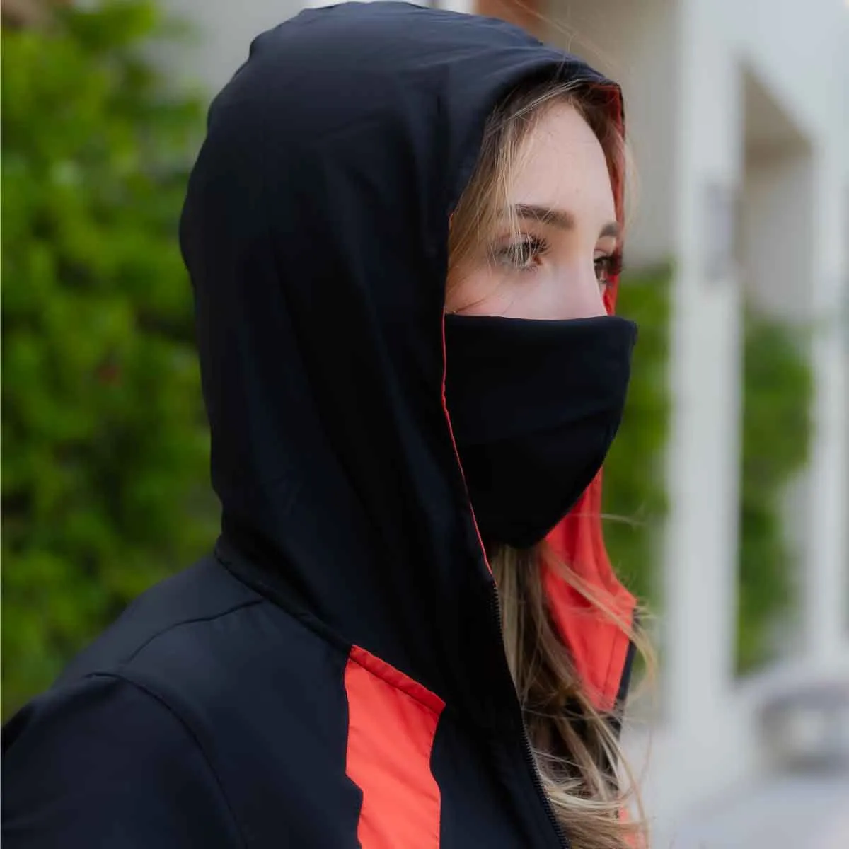PROTECTIVE BLACK AND SEQUOIA WOMEN'S JACKET- FACE MASK INCLUDED