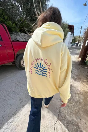 "Anatoli mou" Zaketa Hoodie in Lemon Yellow 𝗢𝗻𝗲 𝗦𝗶𝘇𝗲