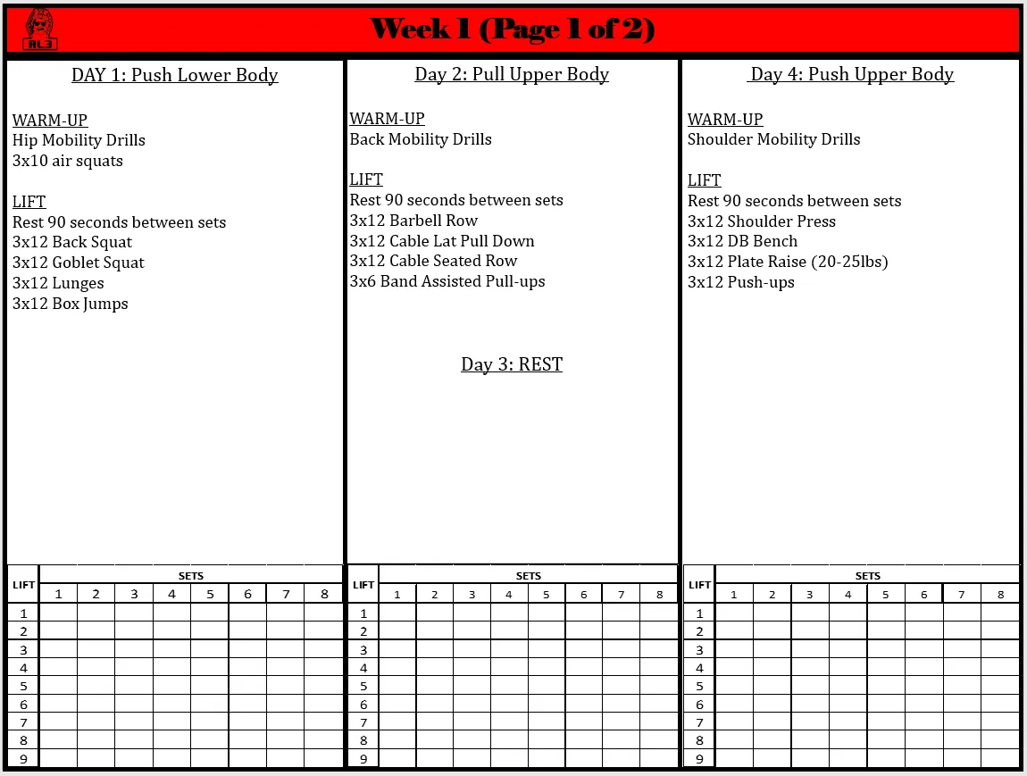 RL3 - Beginner Program - 16 Weeks