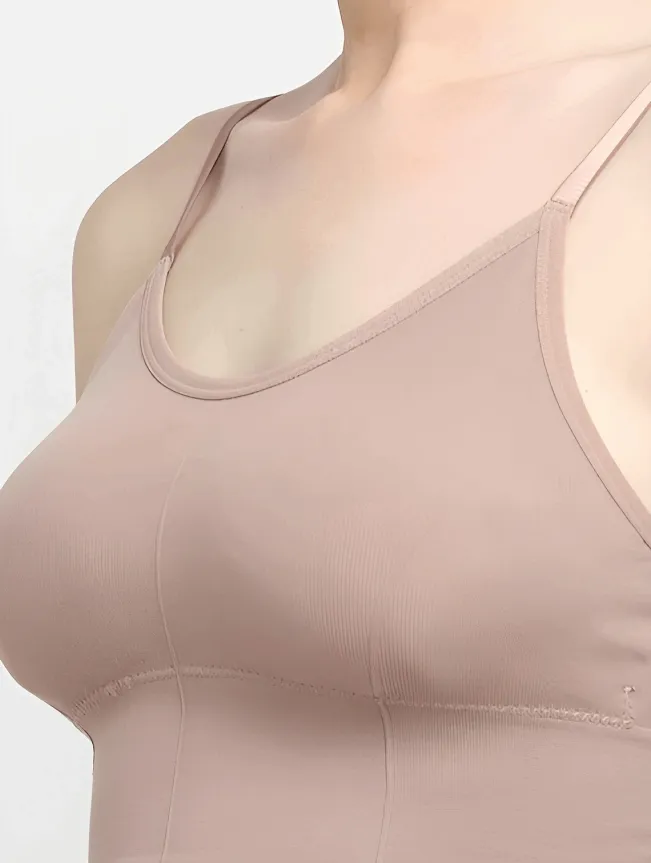 Rosy Brown Padded & No Wire Dry Fit Solid Comfort Workout Bra for Women