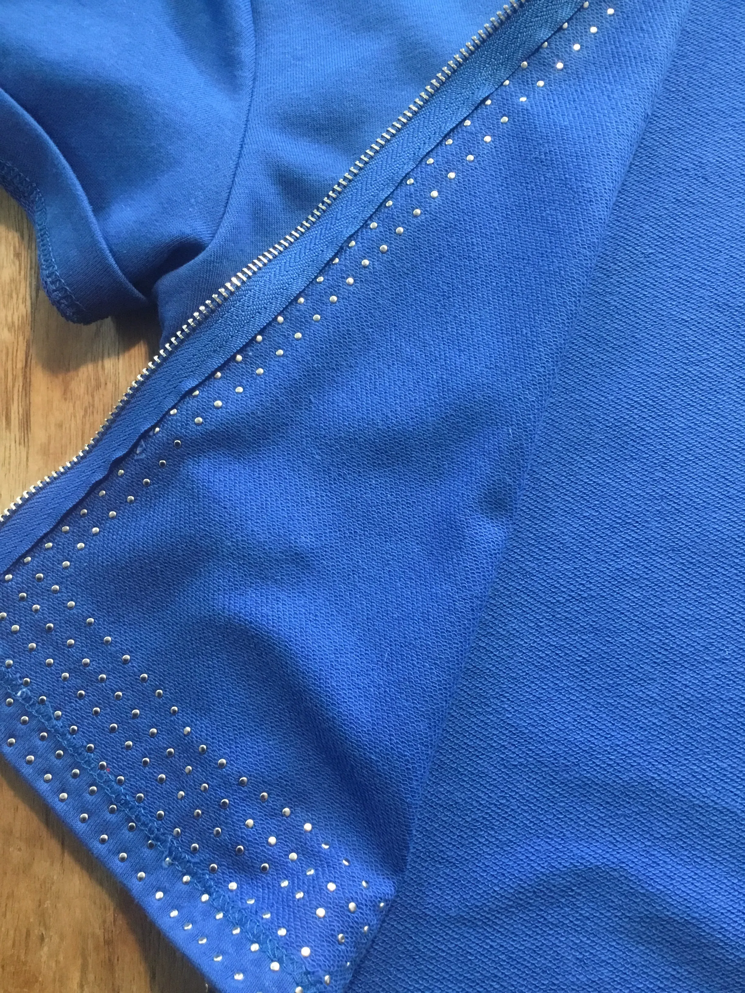 Sparkle Royal Blue Rhinestone Hoodie - Lexy