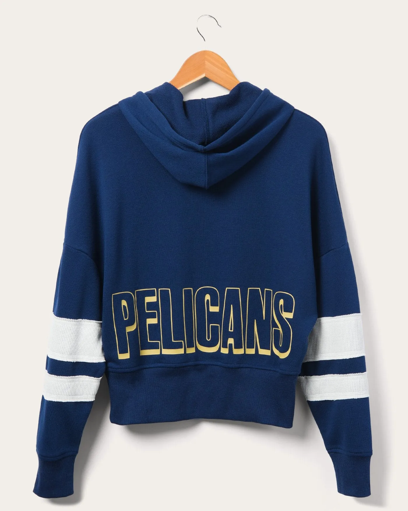 Women's Pelicans Overtime Striped Fleece Hoodie