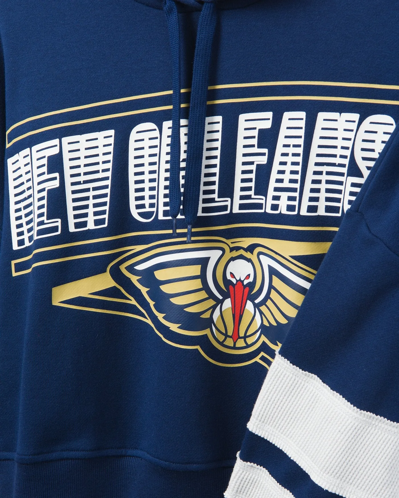 Women's Pelicans Overtime Striped Fleece Hoodie